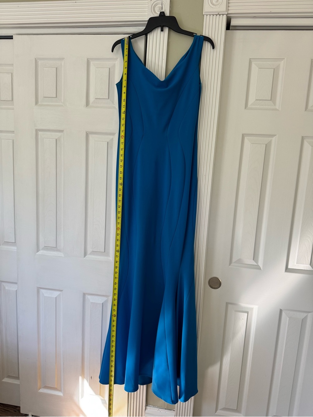 Chiara Boni Teal Maxi Dress with V-Neck